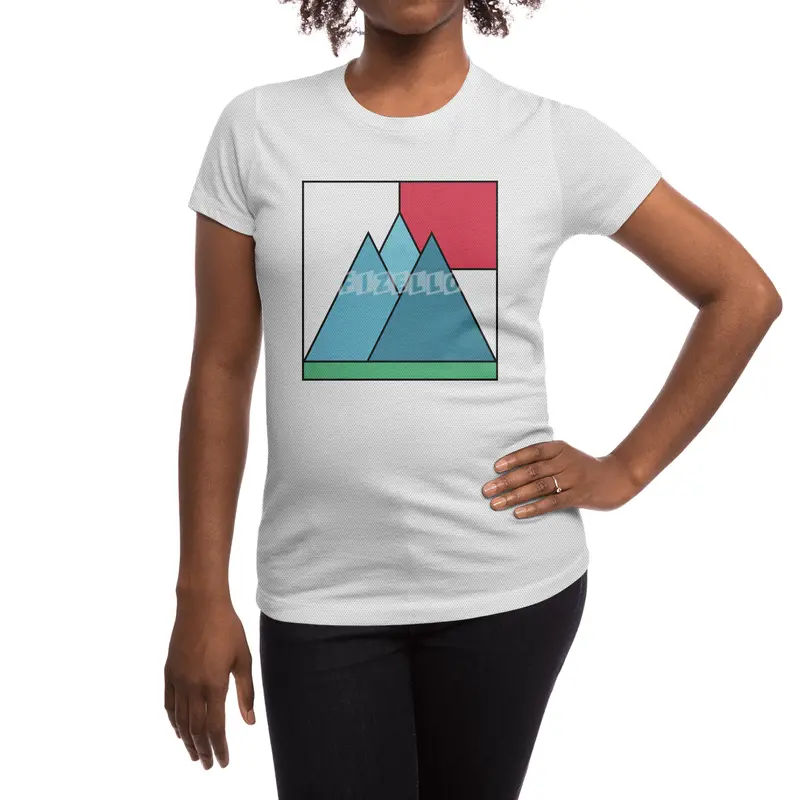 Simply mountains minimalistic nature design Spor T-Shirt