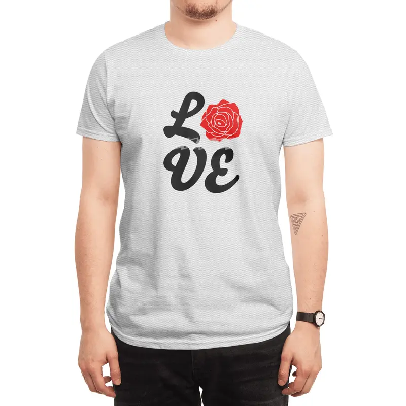 Love Nature With Red Rose Spor T-Shirt