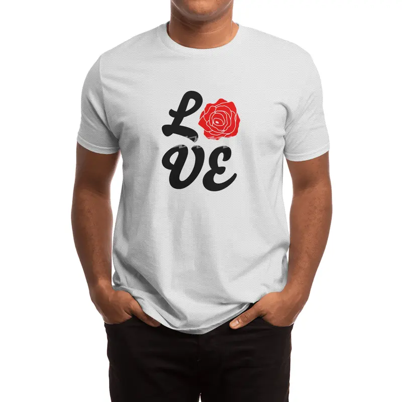 Love Nature With Red Rose Spor T-Shirt