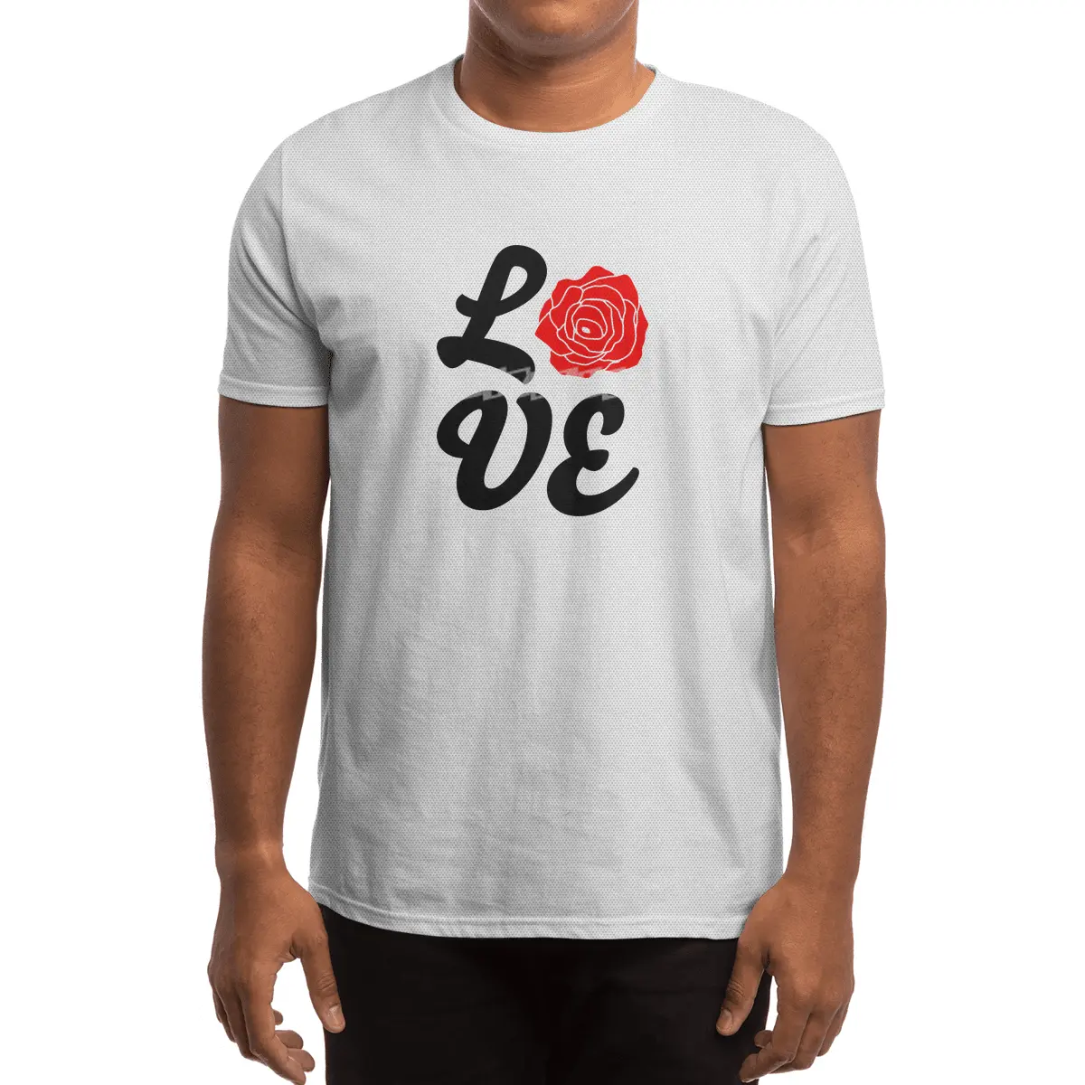 Love Nature With Red Rose Spor T-Shirt