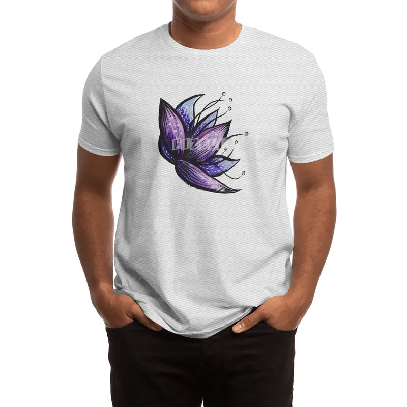 Abstract Flower Ink Watercolor Drawing Spor T-Shirt