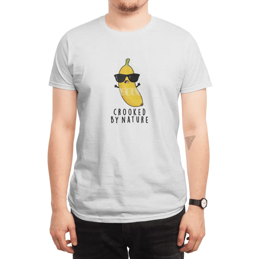 Crooked By Nature Cute Banana Pun Spor T-Shirt
