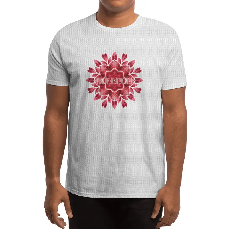 Abstract Watercolor Rose Petal Floral Mandala Spor T-Shirt