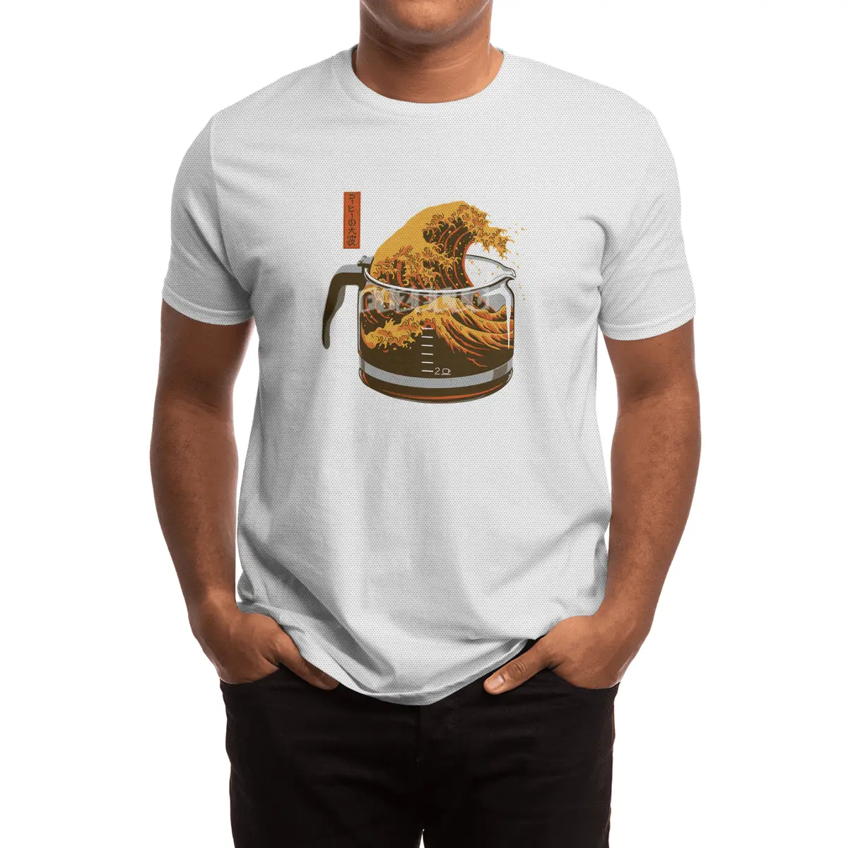 The Great Wave of Coffee (light) Spor T-Shirt