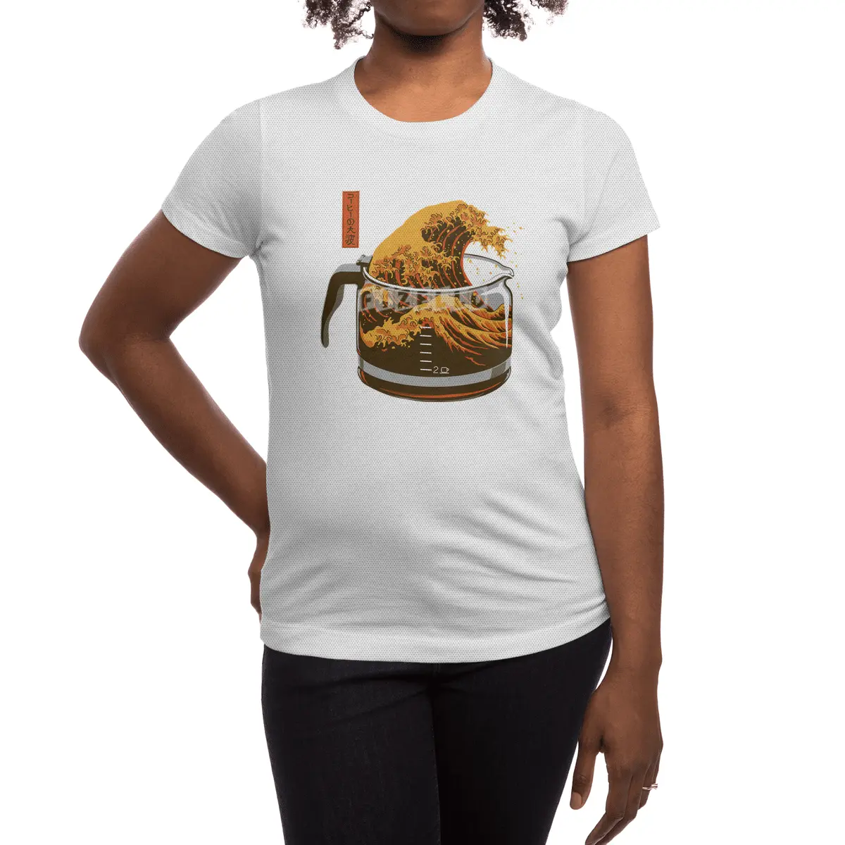 The Great Wave of Coffee (light) Spor T-Shirt