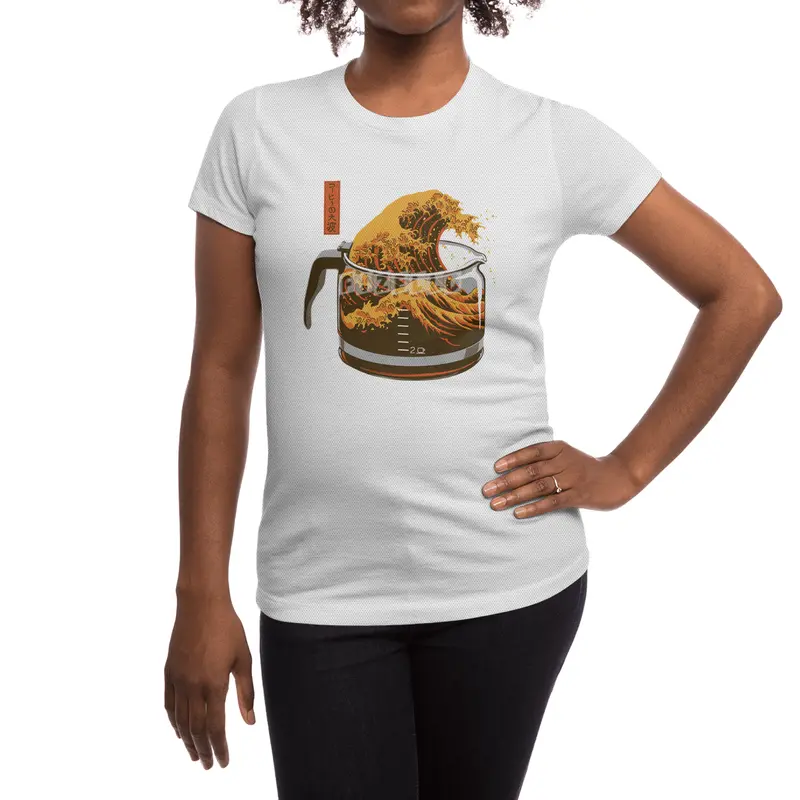 The Great Wave of Coffee (light) Spor T-Shirt
