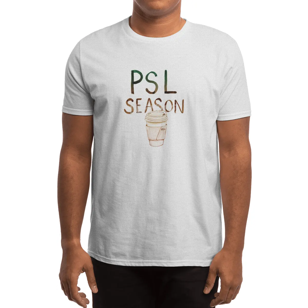 Pumpkin Spice Latte - PSL - Illustration with to go coffee cup Spor T-Shirt
