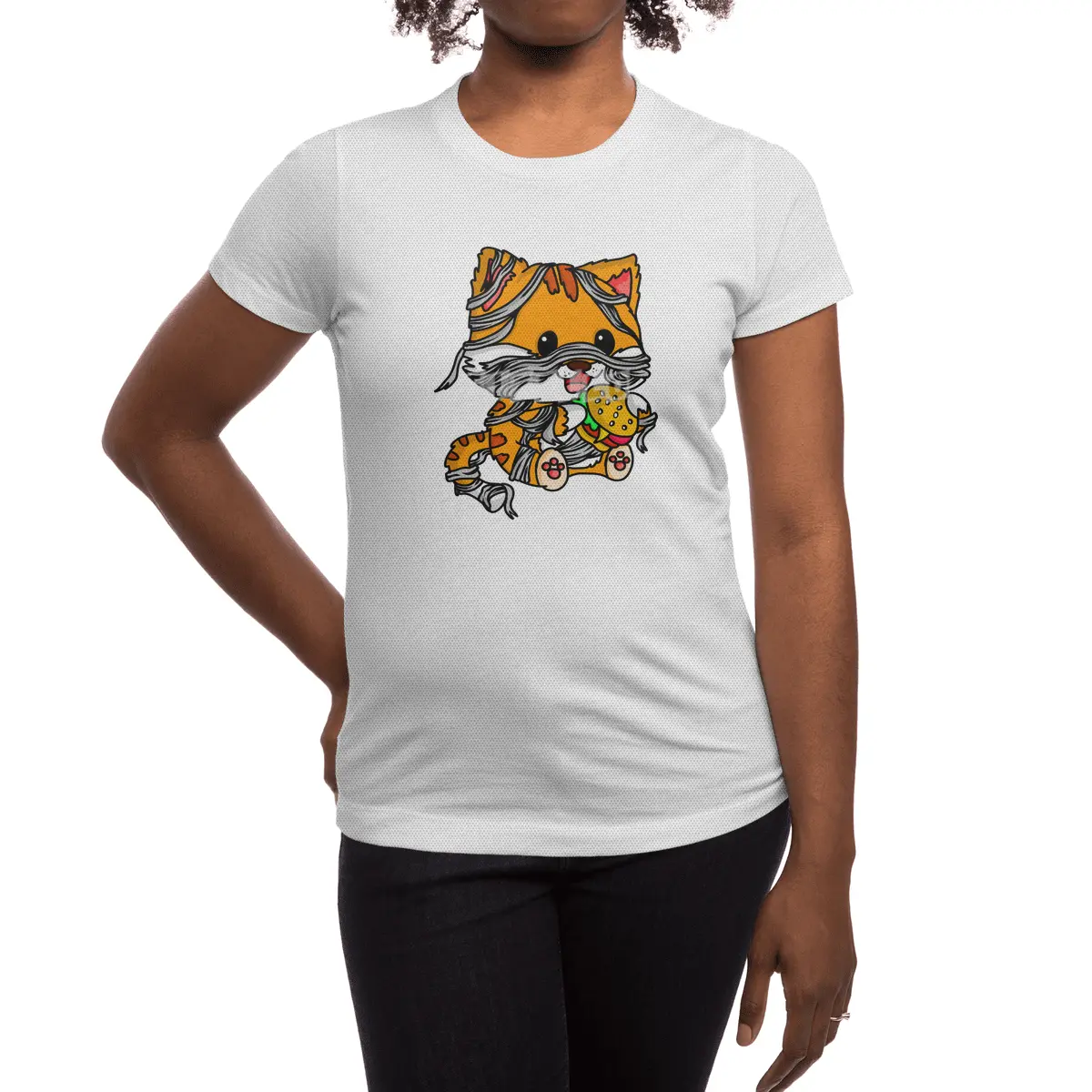 Cute Spooky Halloween Guinea Pig as Mummy Costume Spor T-Shirt