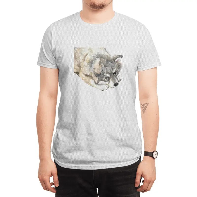 Small Puppy Dog Watercolor Painting Spor T-Shirt