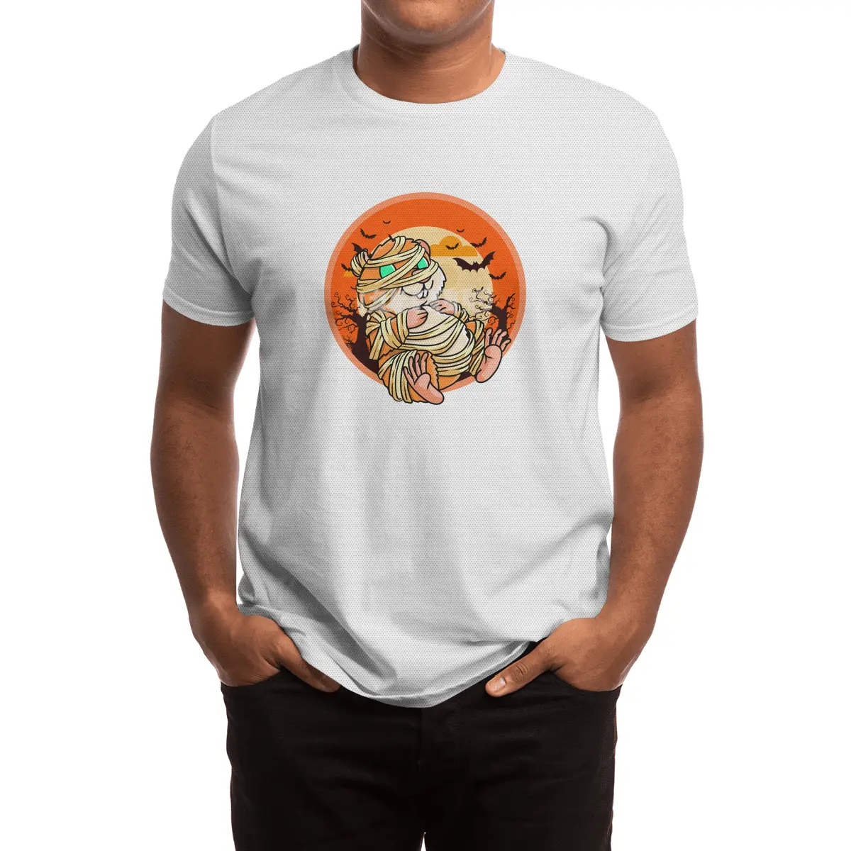 Cute Spooky Halloween Mummy Hamster Costume Spor T-Shirt
