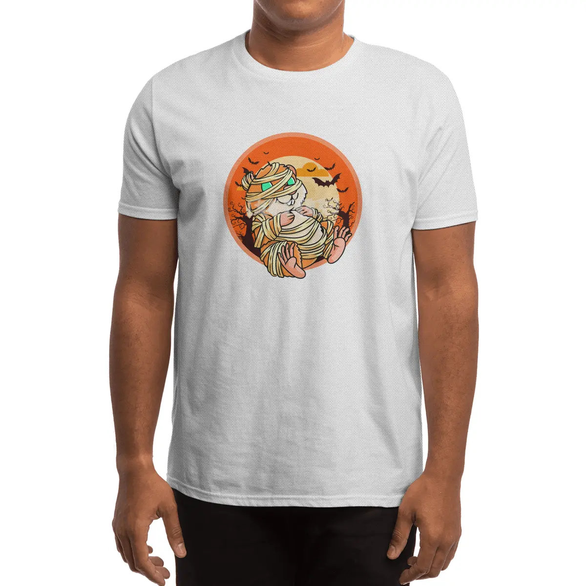 Cute Spooky Halloween Mummy Hamster Costume Spor T-Shirt