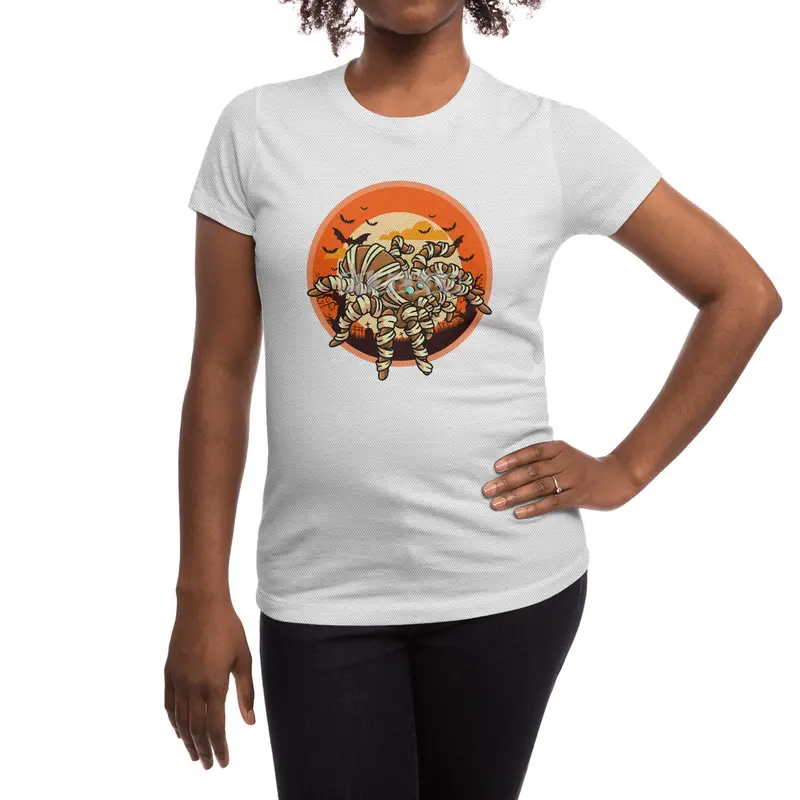Cute Spooky Halloween Mummy Spider Costume Spor T-Shirt