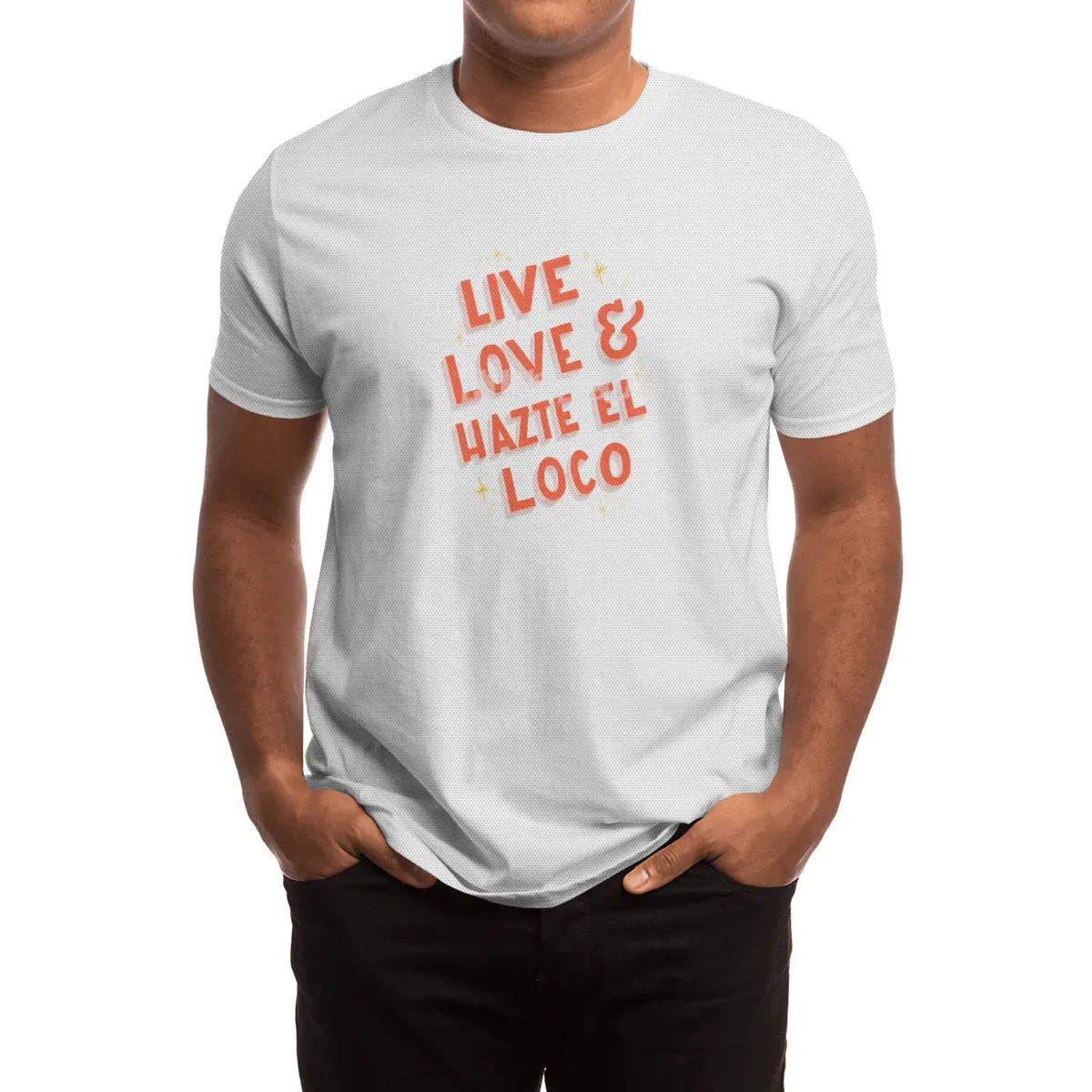 Live, Love Hazte el Loco - Lettering en español Spor T-Shirt