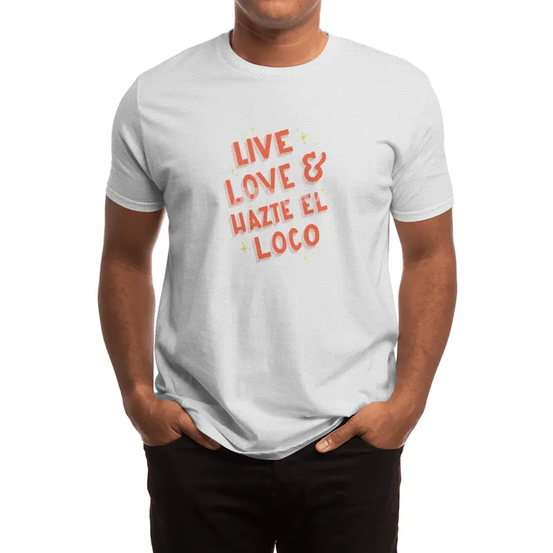 Live, Love Hazte el Loco - Lettering en español Spor T-Shirt