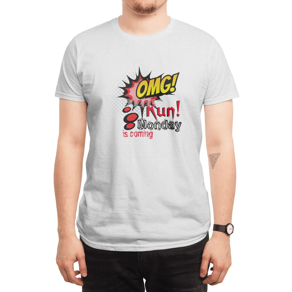 OMG Run! Monday is coming Spor T-Shirt