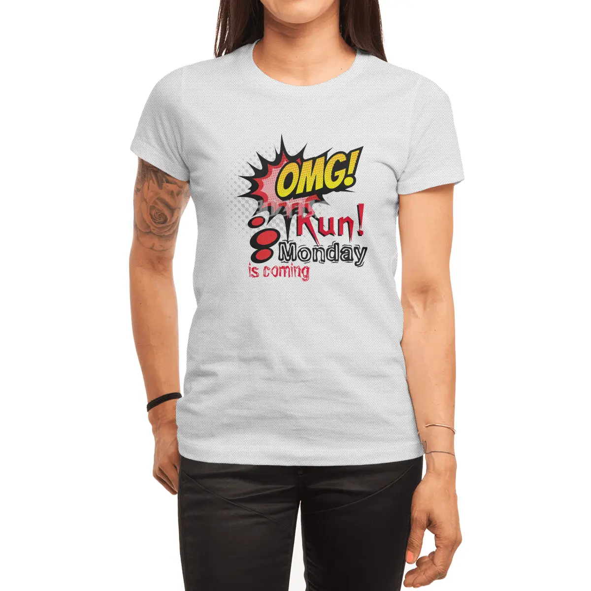 OMG Run! Monday is coming Spor T-Shirt
