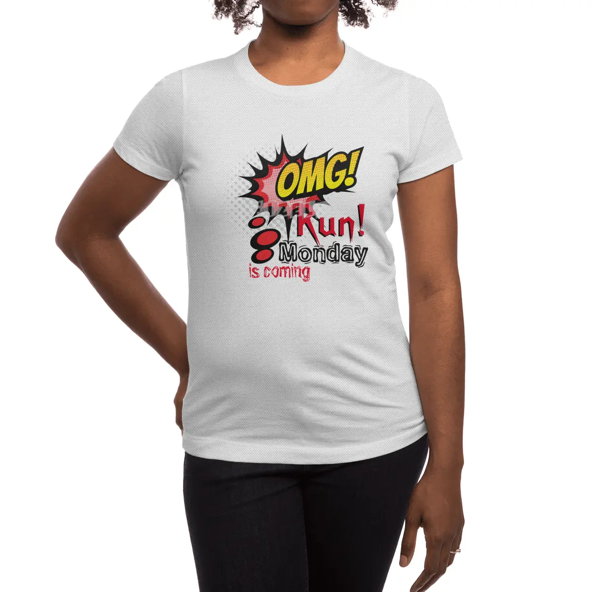 OMG Run! Monday is coming Spor T-Shirt