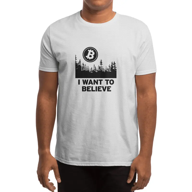 "I Want to Believe ..." - Bitcoin Shirt Design Spor T-Shirt