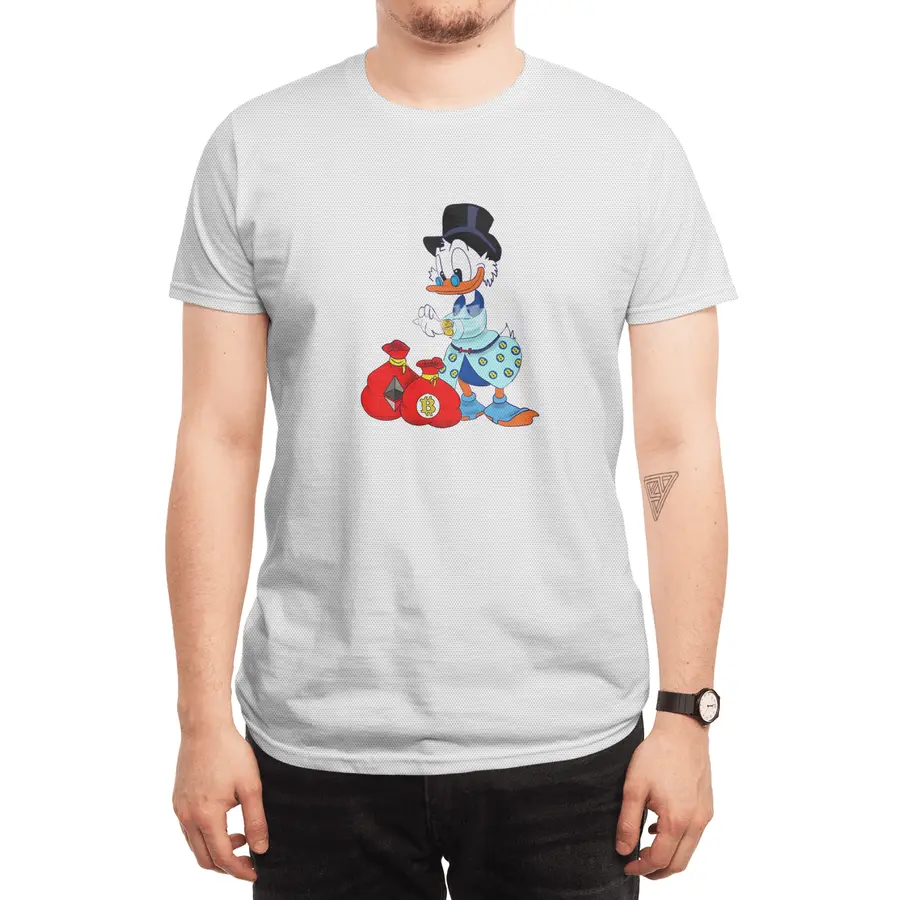 business duck, owner of Bitcoin and ????s bags, he wear a bitcoin clothes Spor T-Shirt