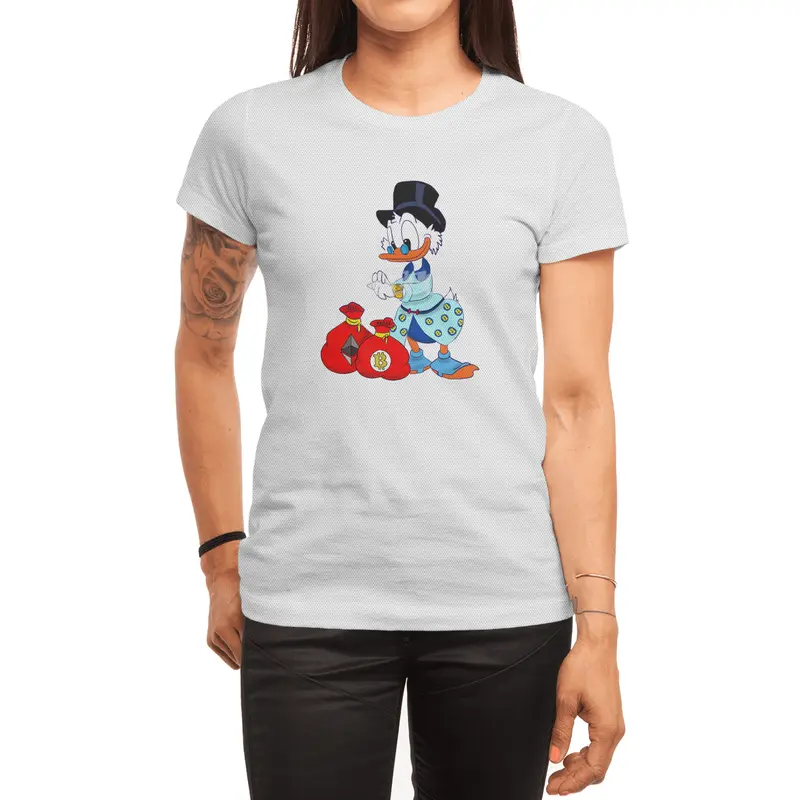 business duck, owner of Bitcoin and ????s bags, he wear a bitcoin clothes Spor T-Shirt