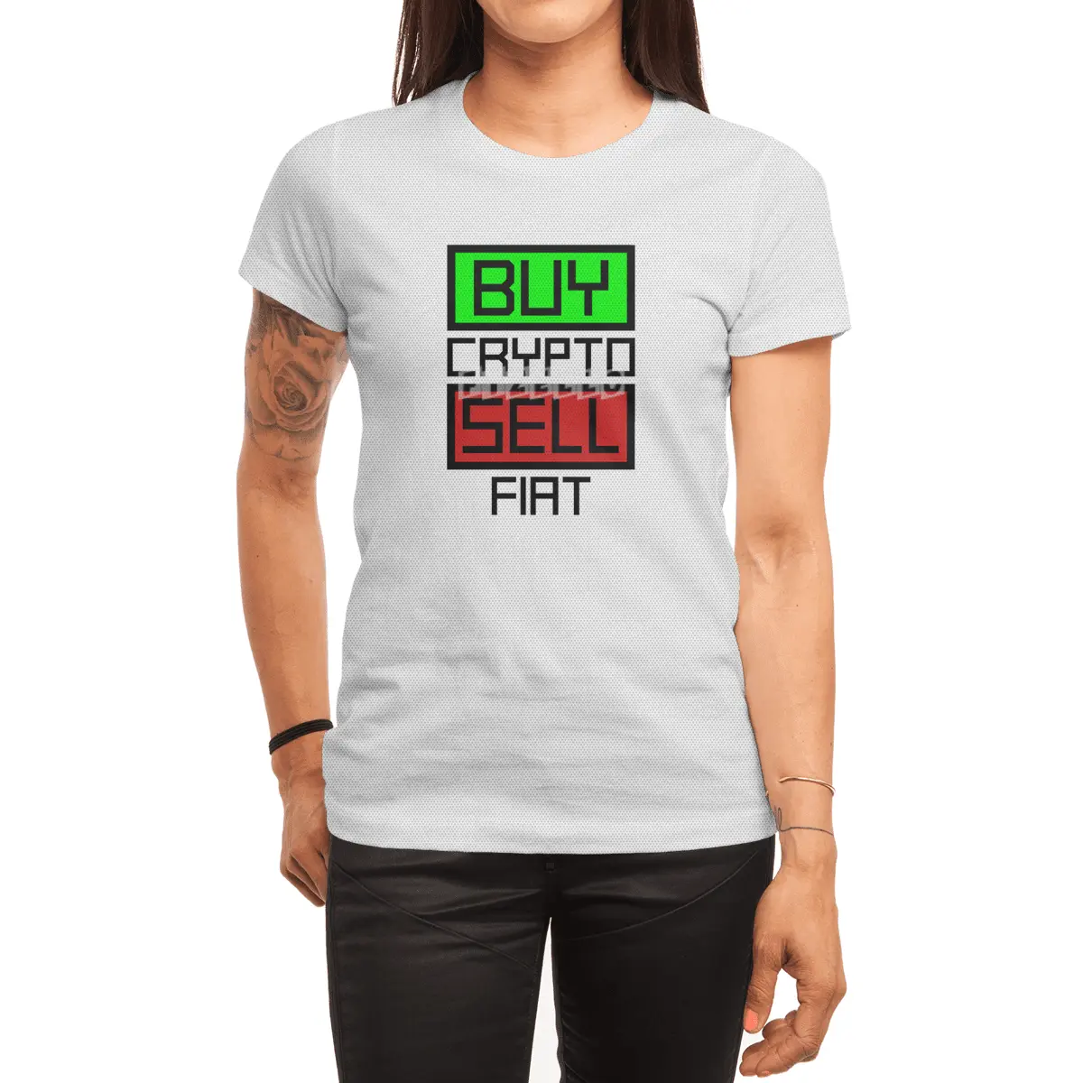 Buy Crypto Sell Fiat Buttons Spor T-Shirt