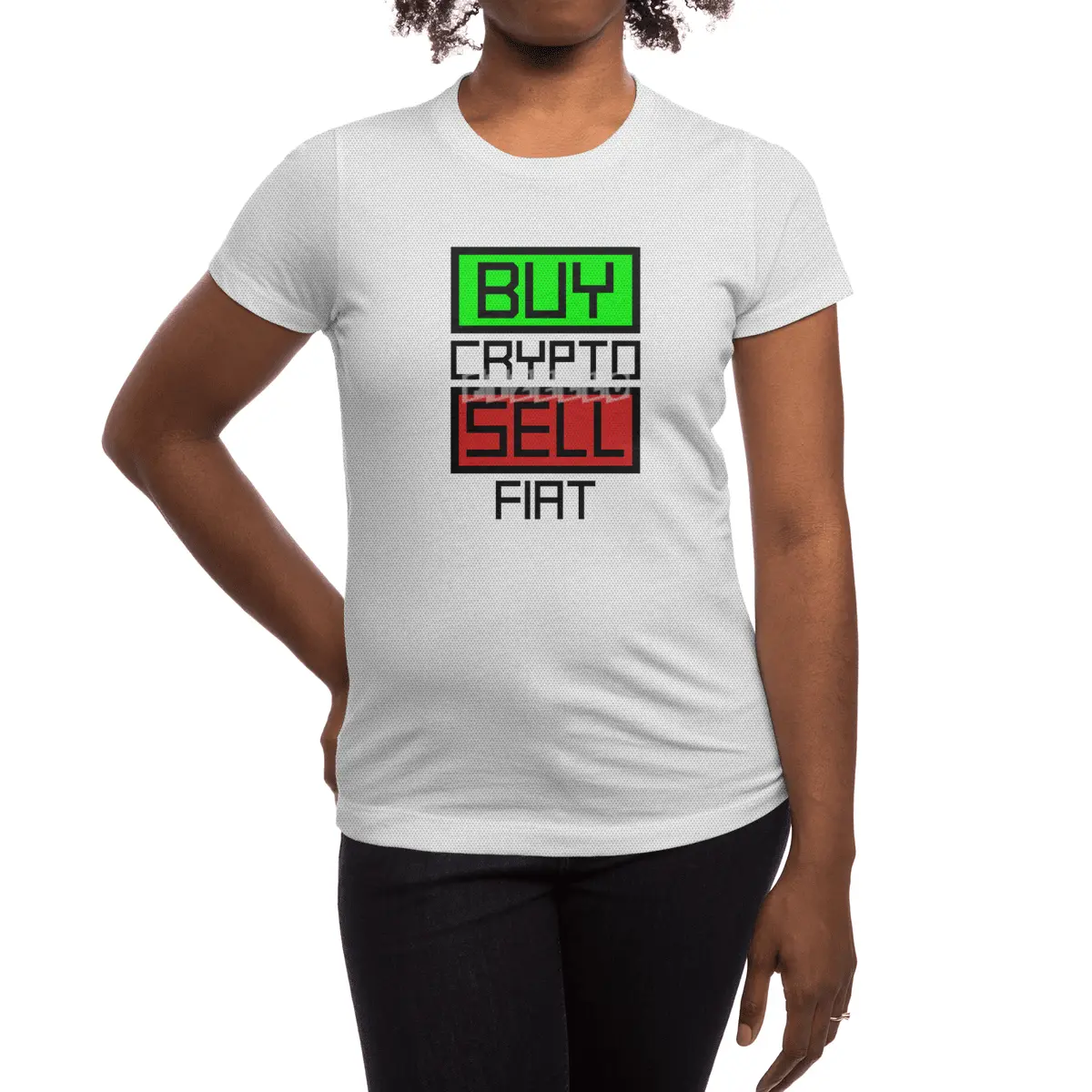 Buy Crypto Sell Fiat Buttons Spor T-Shirt