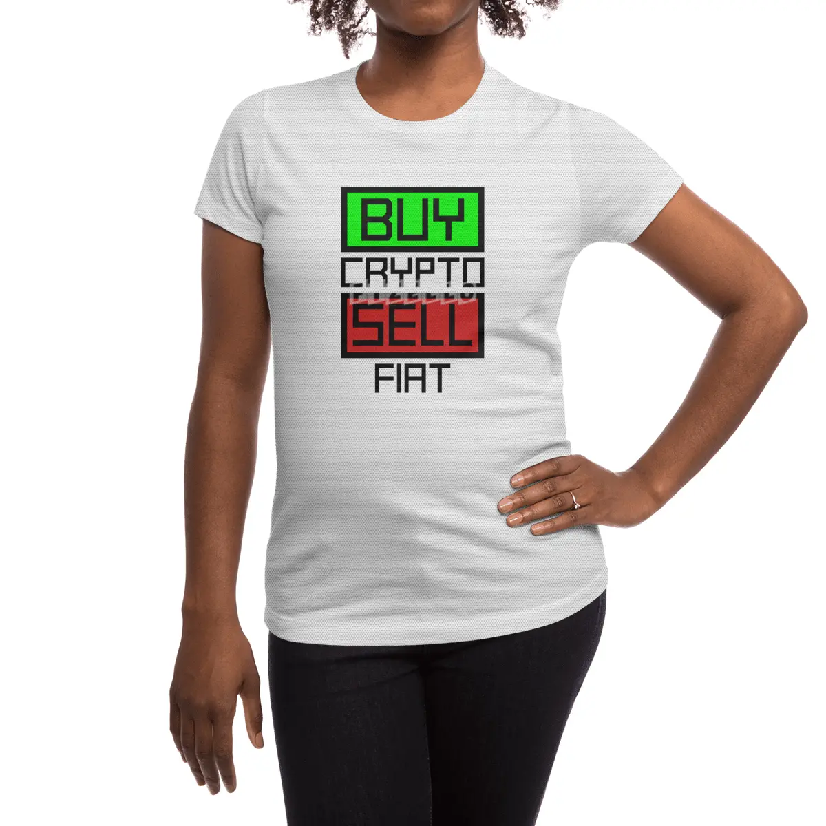 Buy Crypto Sell Fiat Buttons Spor T-Shirt