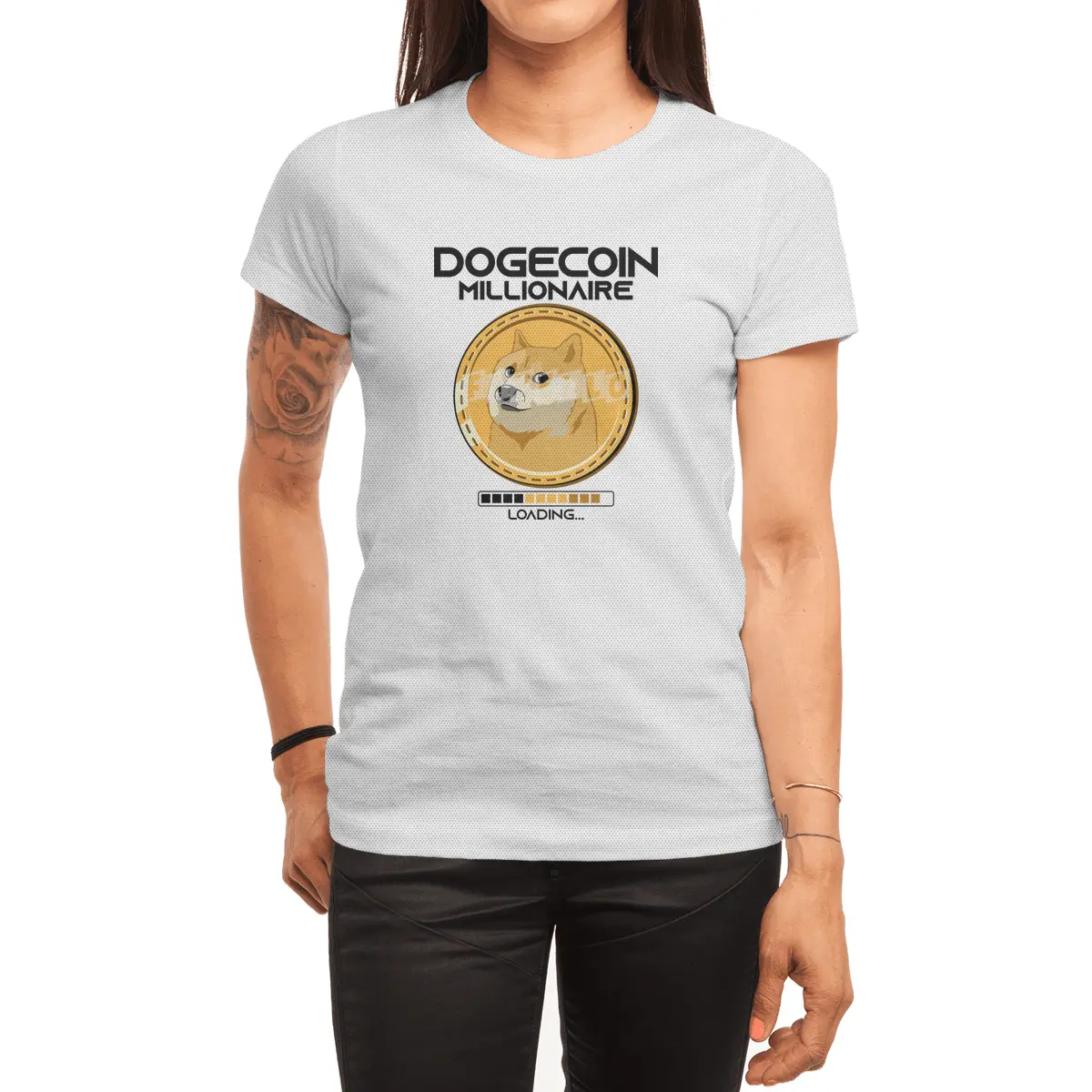 Dogecoin Millionaire Funny Crypto Cryptocurrency Spor T-Shirt