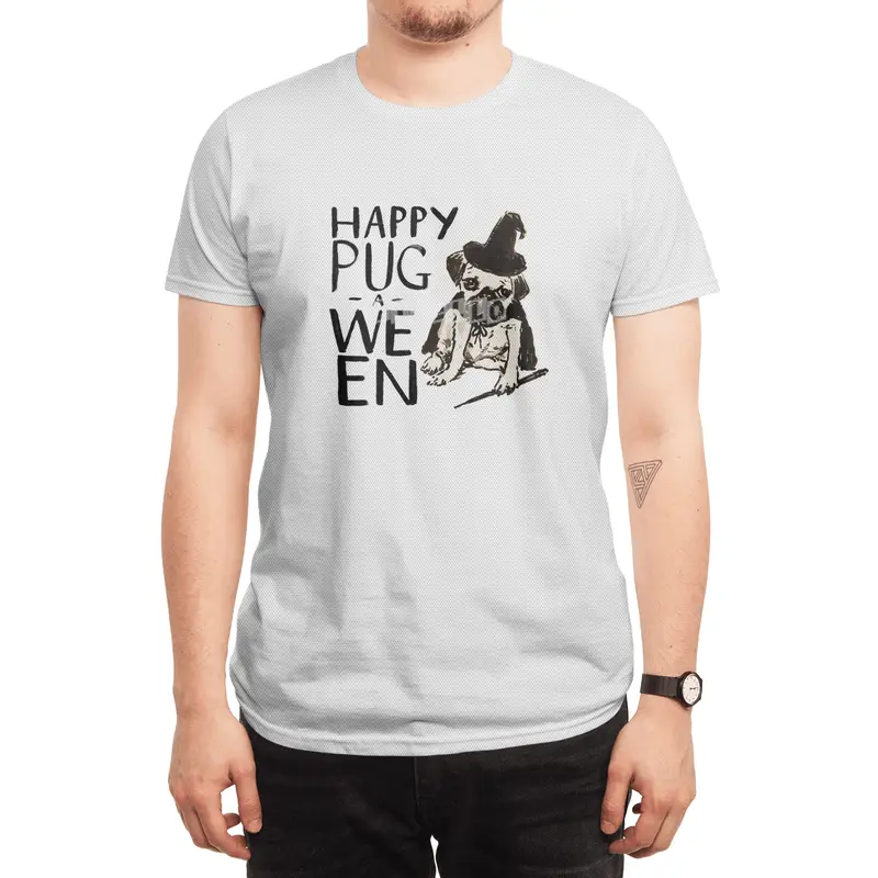 Funny Pug Halloween Tee- Pug-a-ween Witch Spor T-Shirt