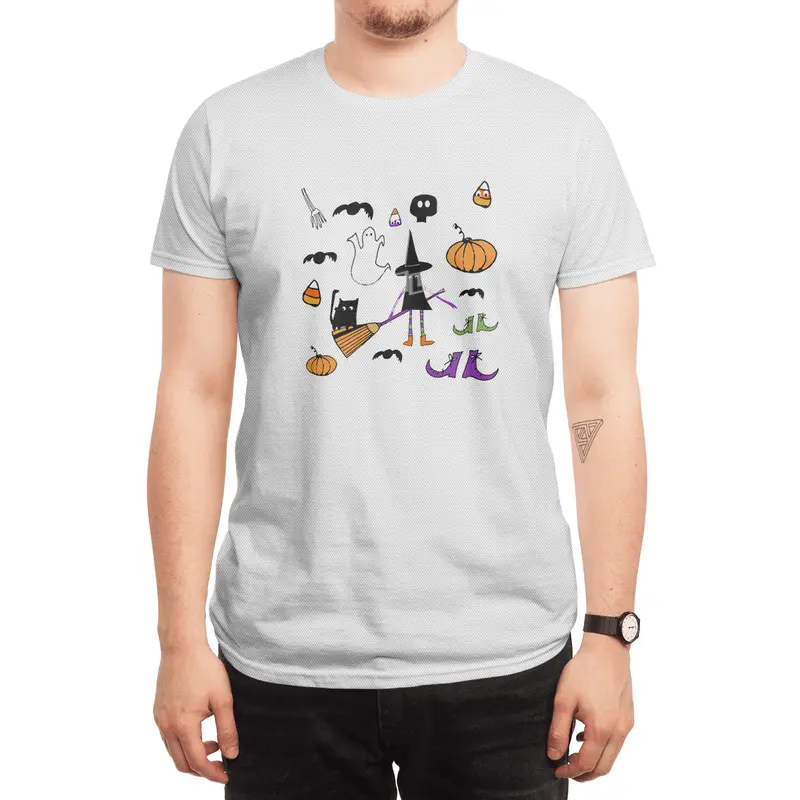 Cute Halloween Witch and Friends Spor T-Shirt