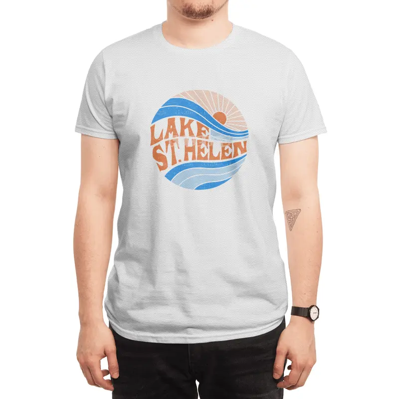 Retro Sun and Waves - Lake St. Helen Spor T-Shirt