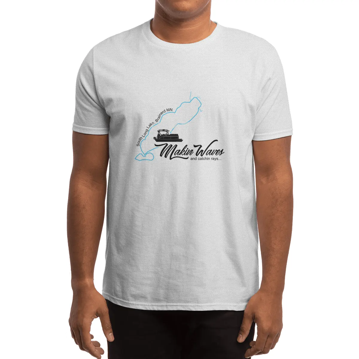 South Long Lake | Makin Waves | Black Lettering Spor T-Shirt