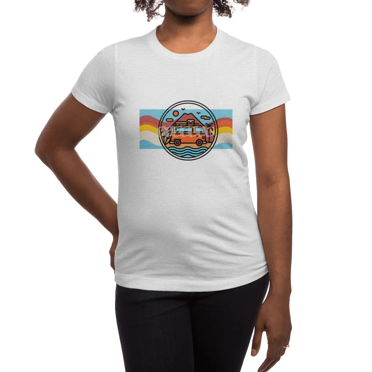 Heart of Travel Waves Spor T-Shirt