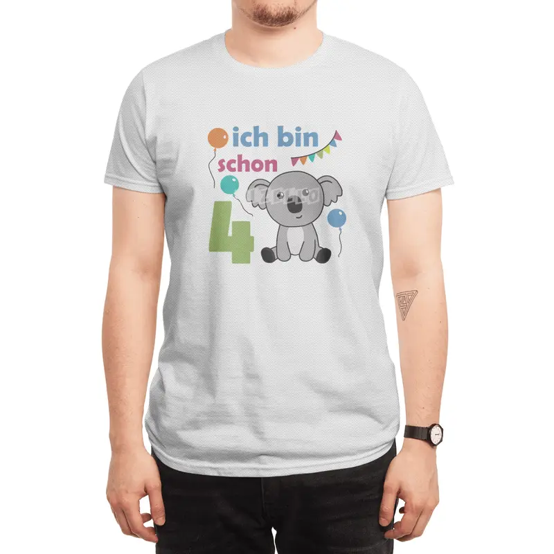 4th Birthday Koala Four Years Old Cute Animals Spor T-Shirt