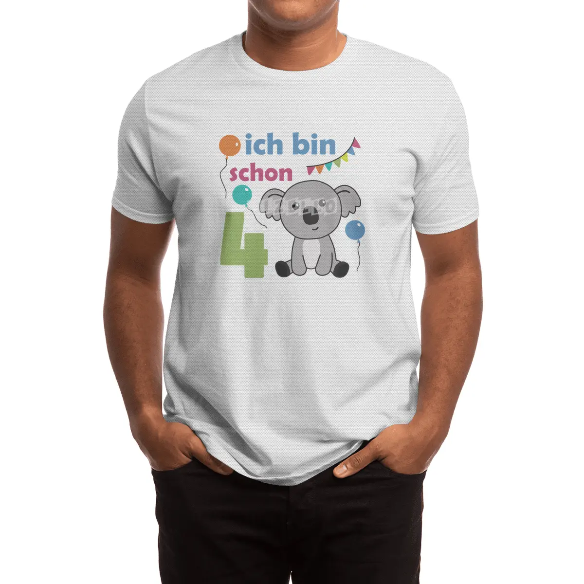 4th Birthday Koala Four Years Old Cute Animals Spor T-Shirt