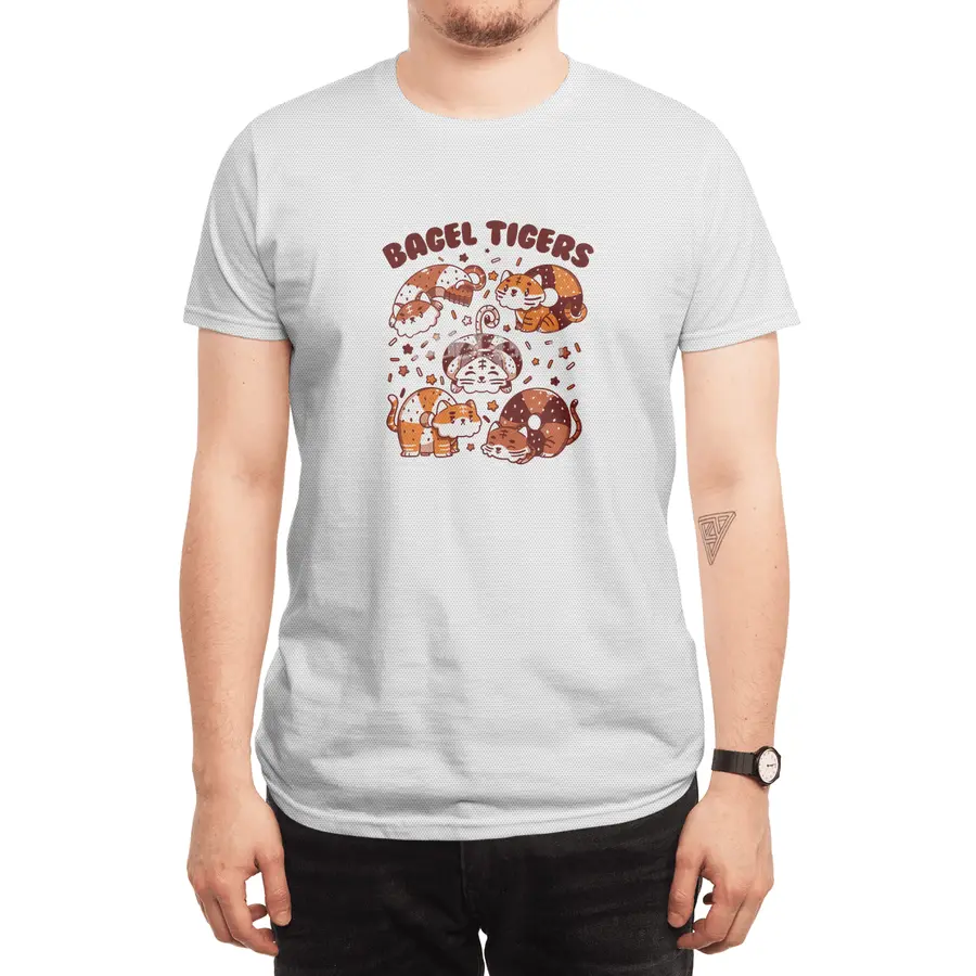 Bagel Tigers Breakfast Animals Spor T-Shirt