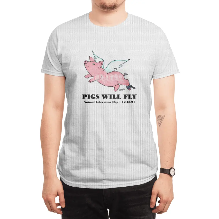 Pigs Will Fly - Animal Liberation Day 12-18-21 Spor T-Shirt