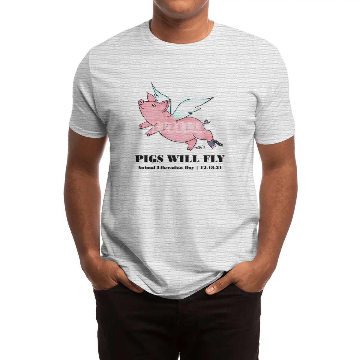 Pigs Will Fly - Animal Liberation Day 12-18-21 Spor T-Shirt