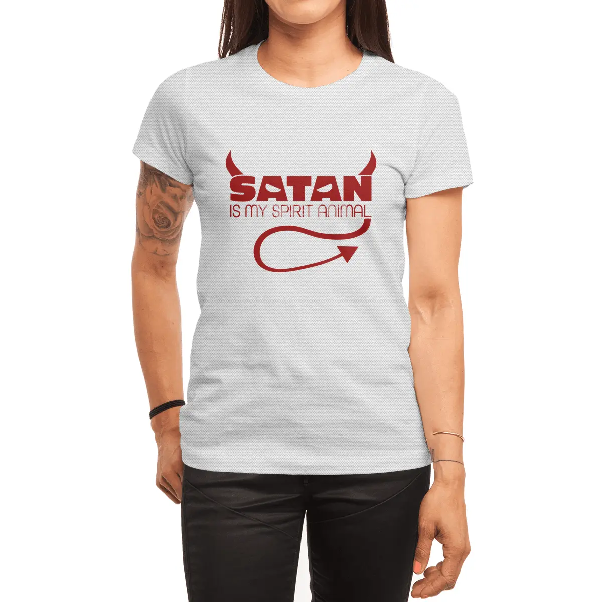 Satan is My Spirit Animal - Red Spor T-Shirt