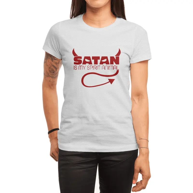 Satan is My Spirit Animal - Red Spor T-Shirt