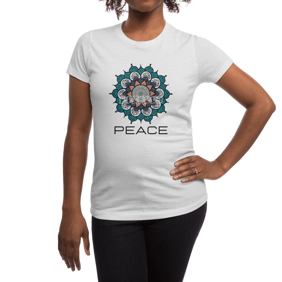 Peace Mandala | Yoga | Pilates | Rave | Floral Spor T-Shirt