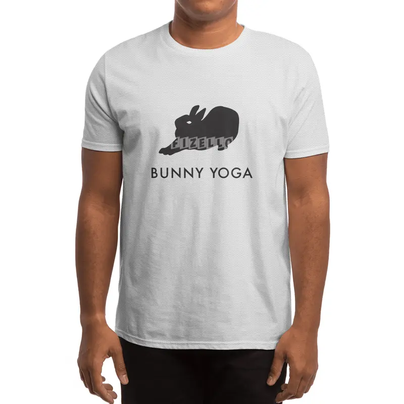 Bunny Yoga Black Spor T-Shirt