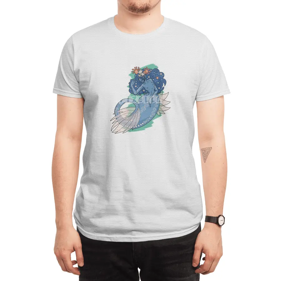 Mermaid Grabs Back Spor T-Shirt