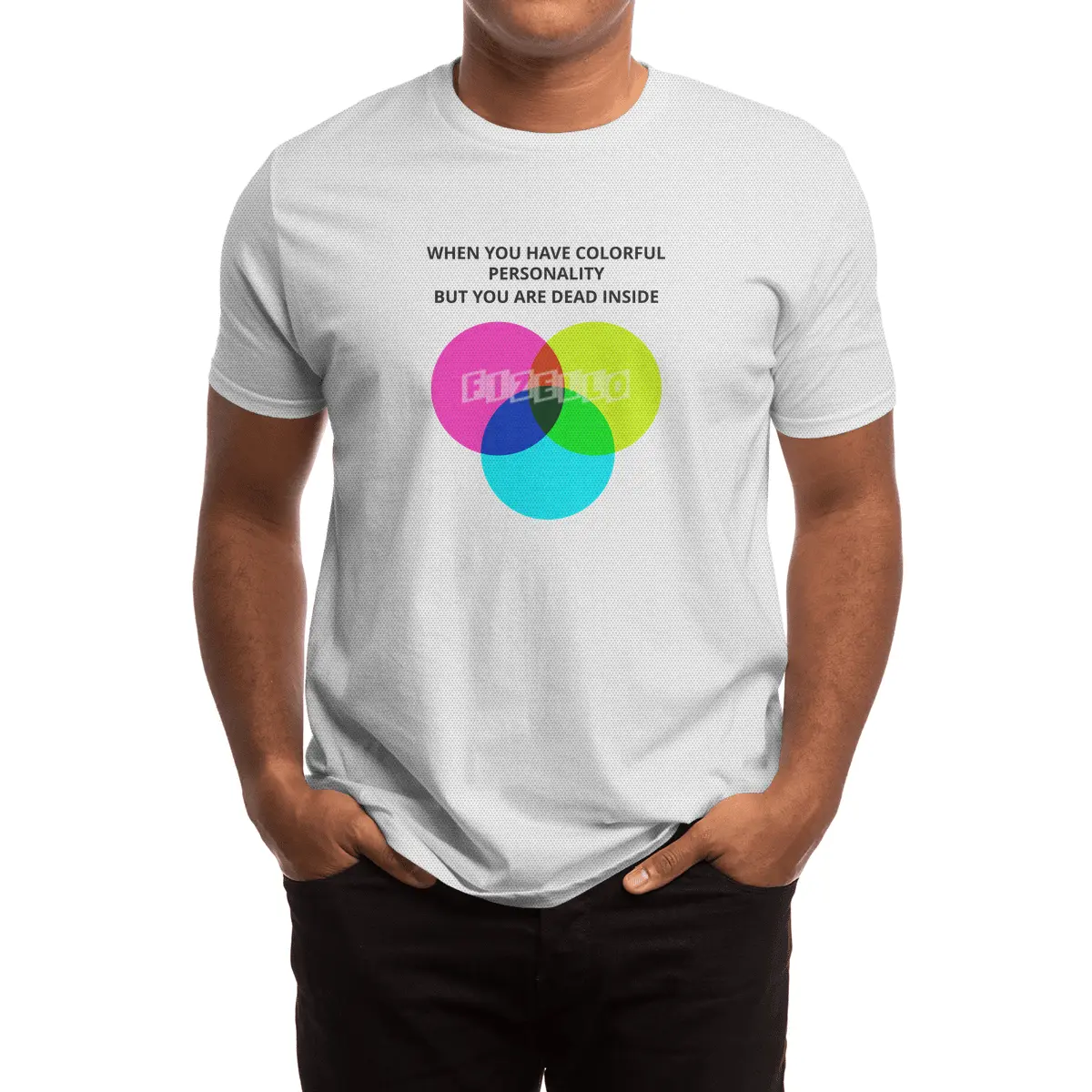 When you have colorful personality but you are dead inside Spor T-Shirt