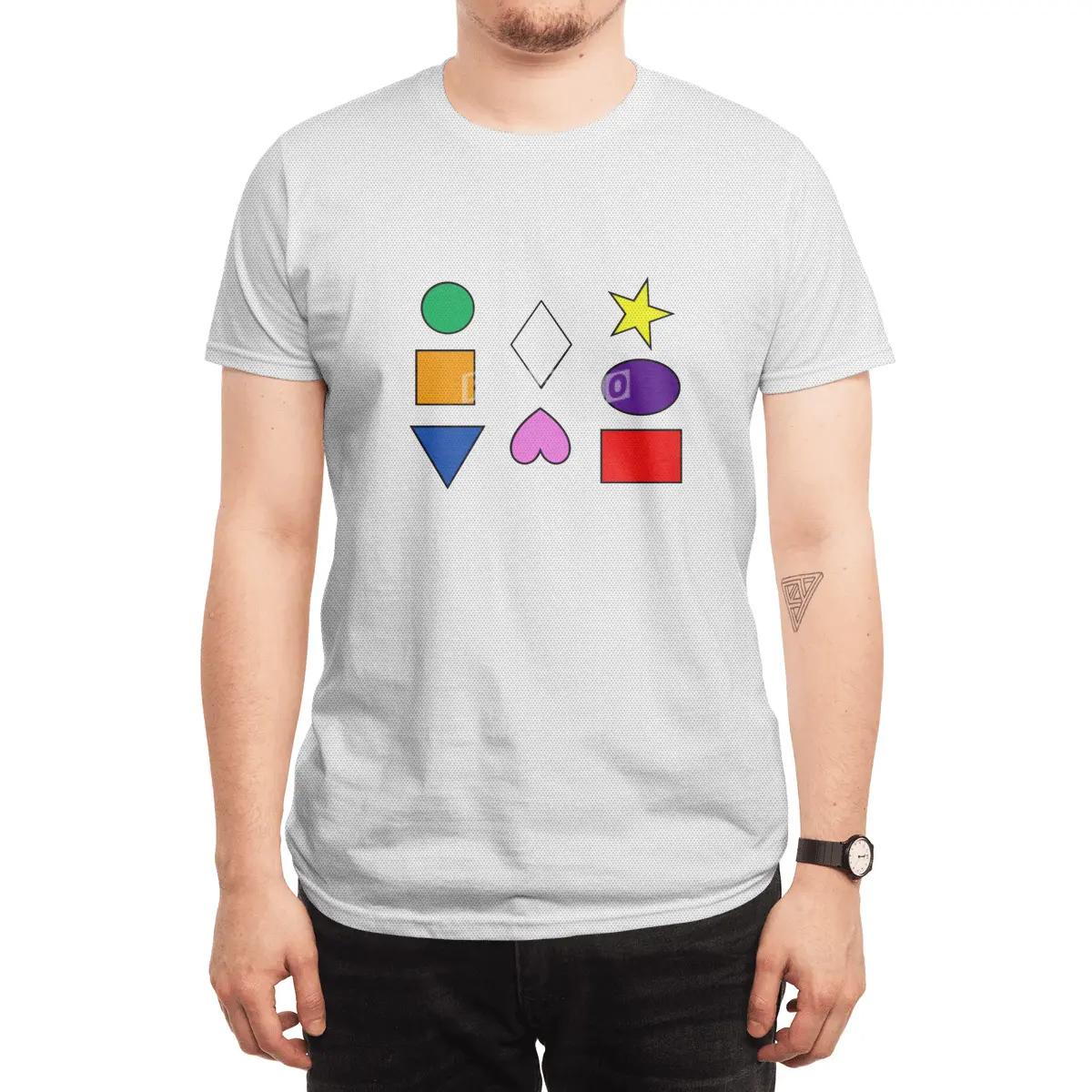 Learn with Colorful Shapes Spor T-Shirt