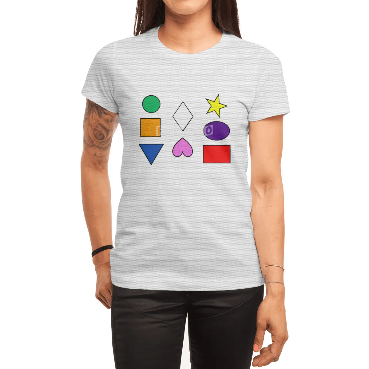 Learn with Colorful Shapes Spor T-Shirt