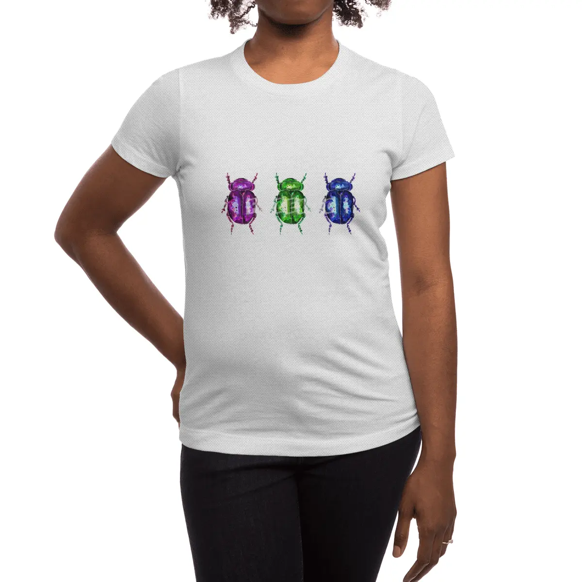3 Colorful Bugs Spor T-Shirt