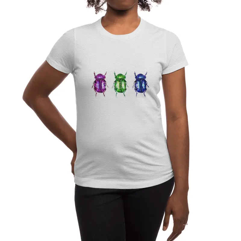 3 Colorful Bugs Spor T-Shirt