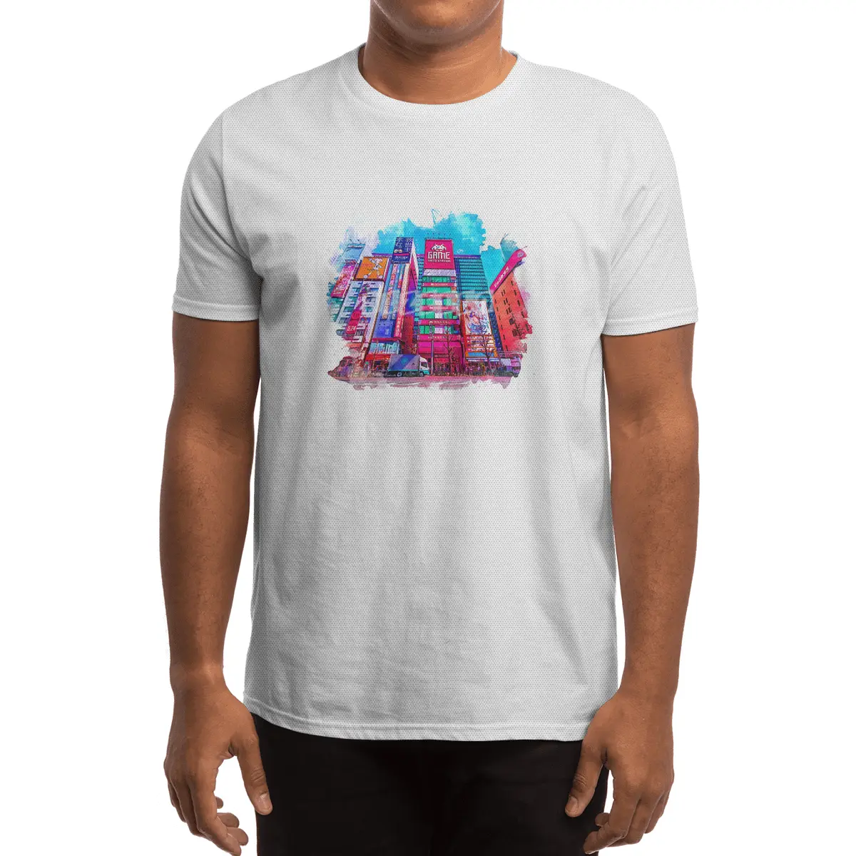 Japan Colorful Street city Spor T-Shirt