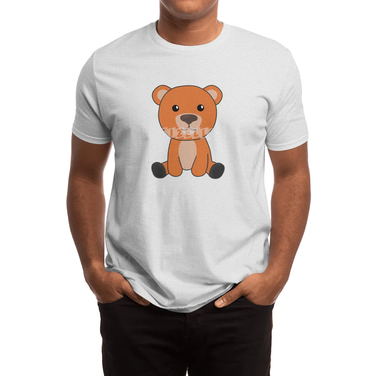 Orange Bear Colorful Bears Cute Animals Teddy Spor T-Shirt
